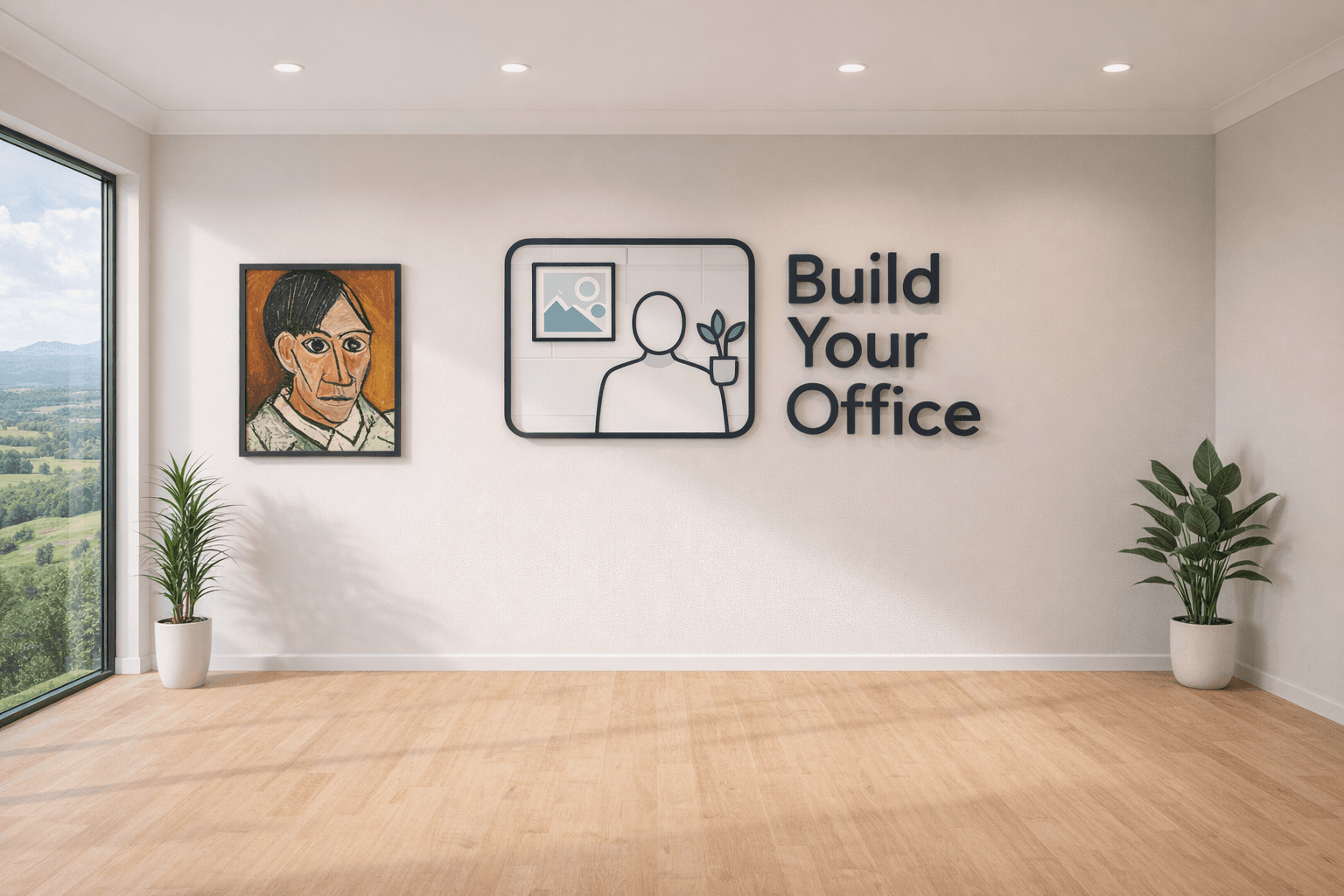 Example office background — Studio · Countryside